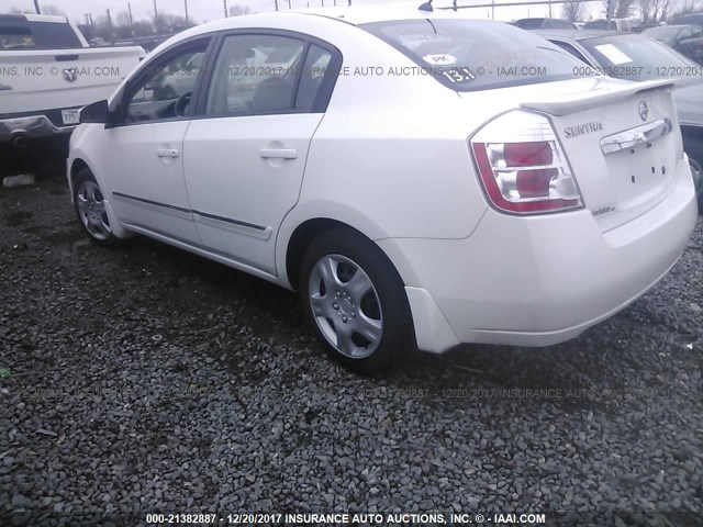 3N1AB6AP0BL713664 - 2011 NISSAN SENTRA 2.0/2.0S/SR/2.0SL WHITE photo 3