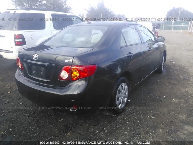 1NXBU4EE6AZ351056 - 2010 TOYOTA COROLLA S/LE/XLE BLACK photo 4