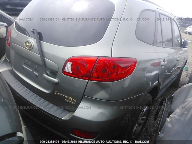 5NMSG73D89H244715 - 2009 HYUNDAI SANTA FE GLS GREEN photo 4