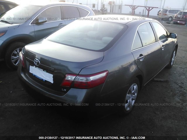 4T1BE46K07U642629 - 2007 TOYOTA CAMRY NEW GENERAT CE/LE/XLE/SE GRAY photo 4