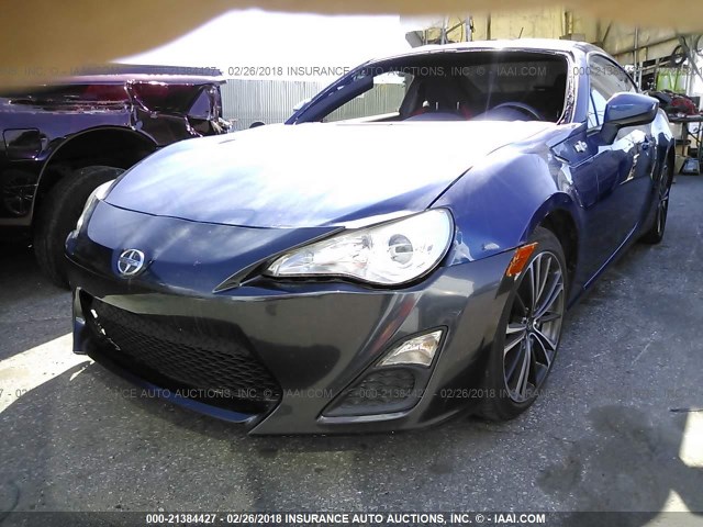 JF1ZNAA13E8708165 - 2014 TOYOTA SCION FR-S BLUE photo 2