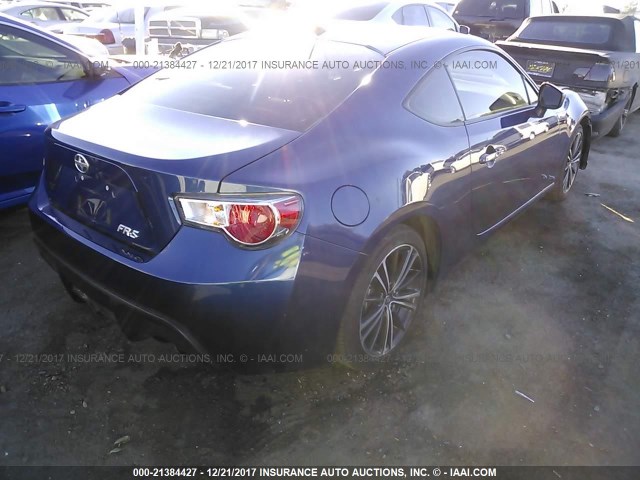 JF1ZNAA13E8708165 - 2014 TOYOTA SCION FR-S ლურჯი ფოტო 4