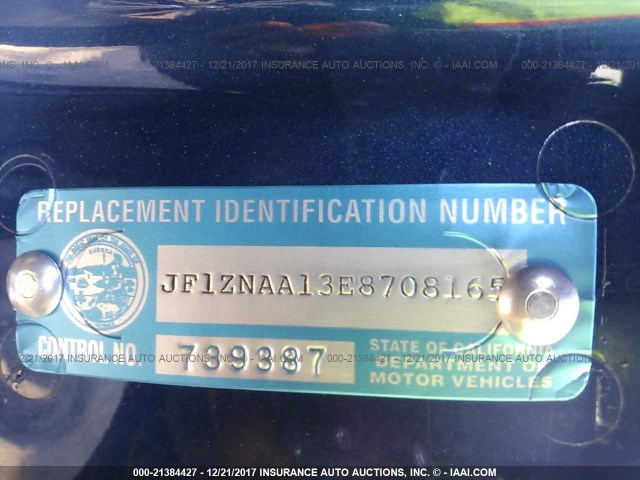 JF1ZNAA13E8708165 - 2014 TOYOTA SCION FR-S ლურჯი ფოტო 9