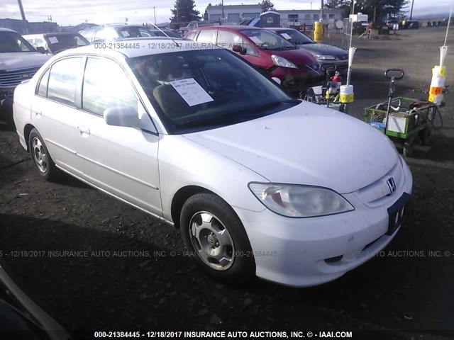 JHMES96684S001843 - 2004 HONDA CIVIC HYBRID WHITE photo 1