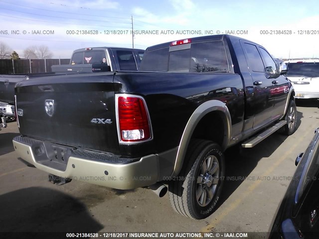 3C6UR5PL6EG147115 - 2014 RAM 2500 LONGHORN BLACK photo 4