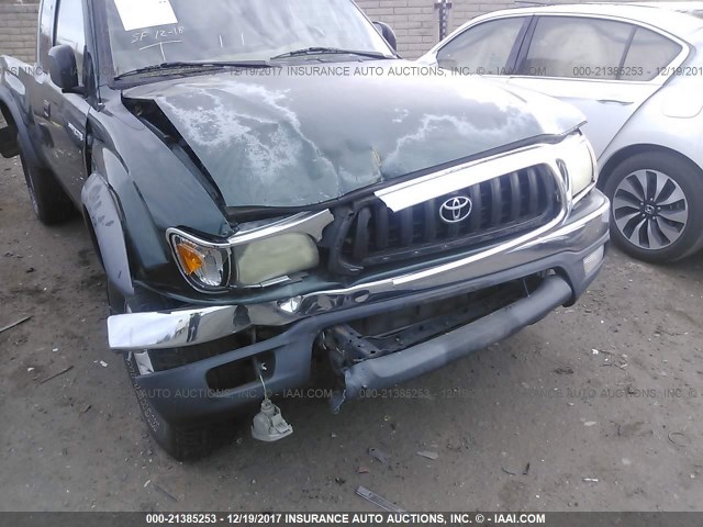 5TESN92N11Z876875 - 2001 TOYOTA TACOMA XTRACAB PRERUNNER მწვანე ფოტო 6