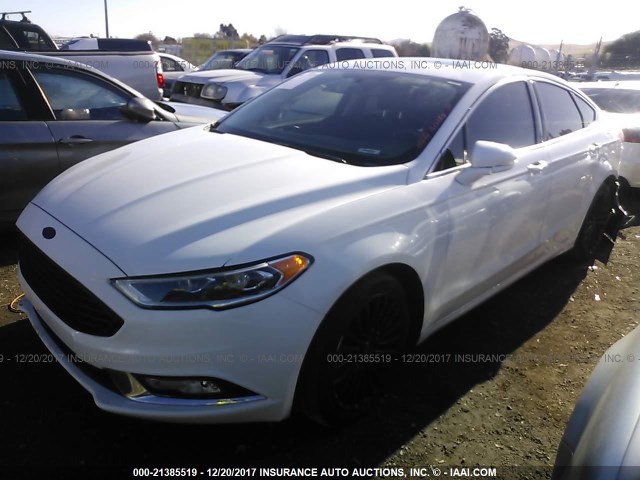 3FA6P0K92HR142885 - 2017 FORD FUSION TITANIUM WHITE photo 2