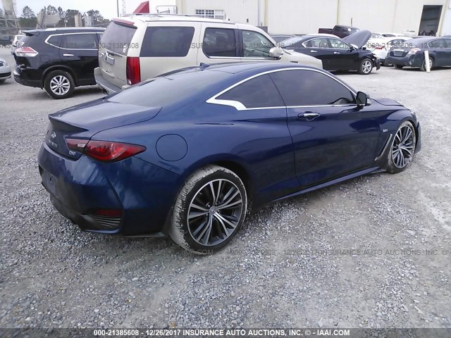 JN1EV7EK0HM362752 - 2017 INFINITI Q60 PREMIUM/SPORT BLUE photo 4