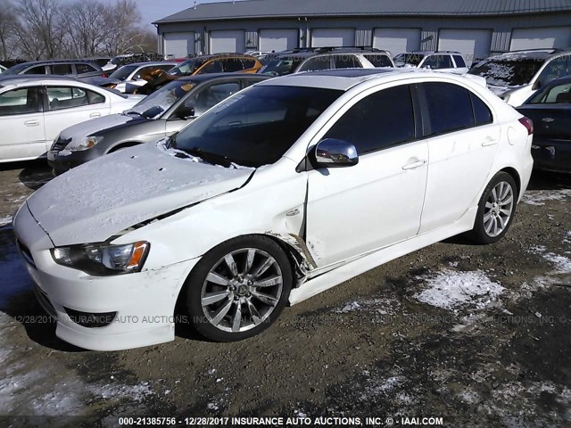 JA32X8HW6AU022119 - 2010 MITSUBISHI LANCER GTS WHITE photo 2