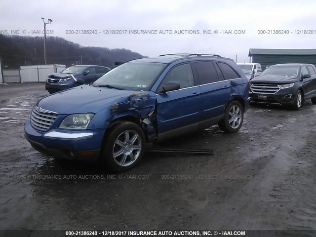 2C8GF68465R344452 - 2005 CHRYSLER PACIFICA TOURING BLUE photo 2