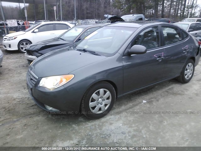 KMHDU46D48U287723 - 2008 HYUNDAI ELANTRA GLS/SE/LIMITED GRAY photo 2