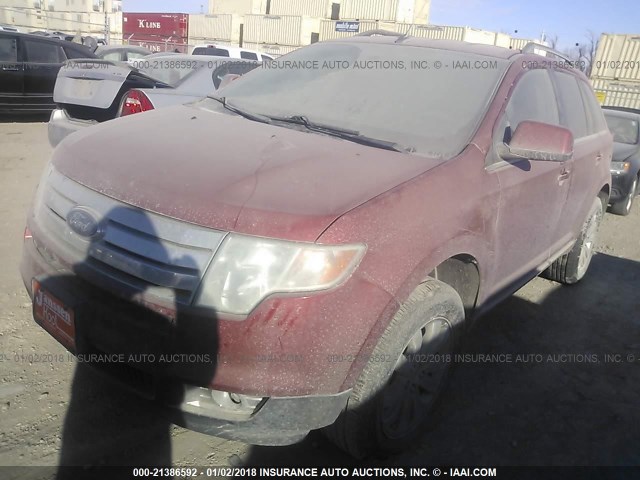 2FMDK4KC4ABB16890 - 2010 FORD EDGE LIMITED RED photo 2