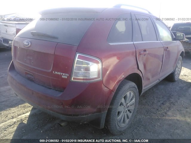 2FMDK4KC4ABB16890 - 2010 FORD EDGE LIMITED RED photo 4