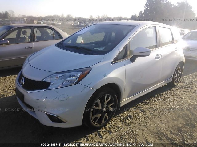 3N1CE2CP5FL437798 - 2015 NISSAN VERSA NOTE S/S PLUS/SV/SL/SR WHITE photo 2