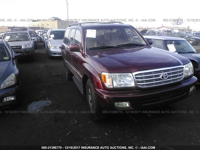 JTEHT05J022021753 - 2002 TOYOTA LAND CRUISER  BURGUNDY photo 1