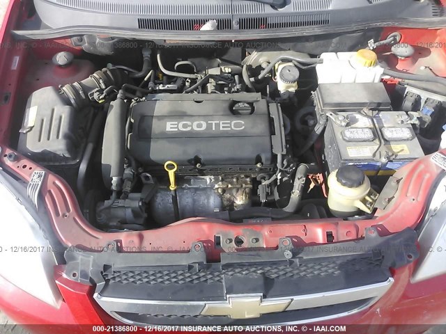 KL1TD5DE0AB114002 - 2010 CHEVROLET AVEO LS/LT 红色 照片 10