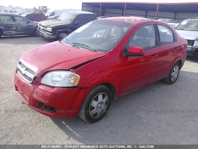 KL1TD5DE0AB114002 - 2010 CHEVROLET AVEO LS/LT 红色 照片 2