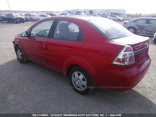 KL1TD5DE0AB114002 - 2010 CHEVROLET AVEO LS/LT 红色 照片 3