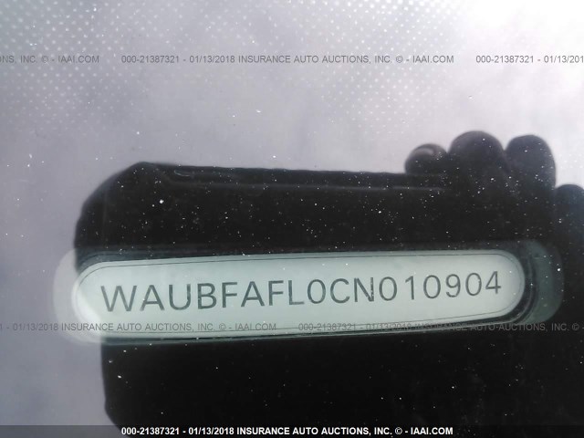 WAUBFAFL0CN010904 - 2012 AUDI A4 PREMIUM BLACK photo 9