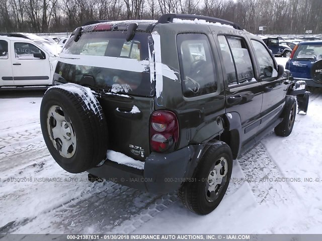 1J4GL48K07W627141 - 2007 JEEP LIBERTY SPORT GREEN photo 4