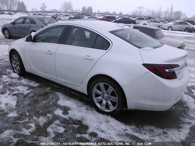 2G4GT5GX4G9147309 - 2016 BUICK REGAL PREMIUM WHITE photo 3