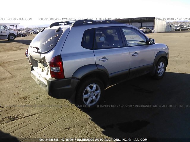 KM8JN72D95U152594 - 2005 HYUNDAI TUCSON GLS/LX SILVER photo 4