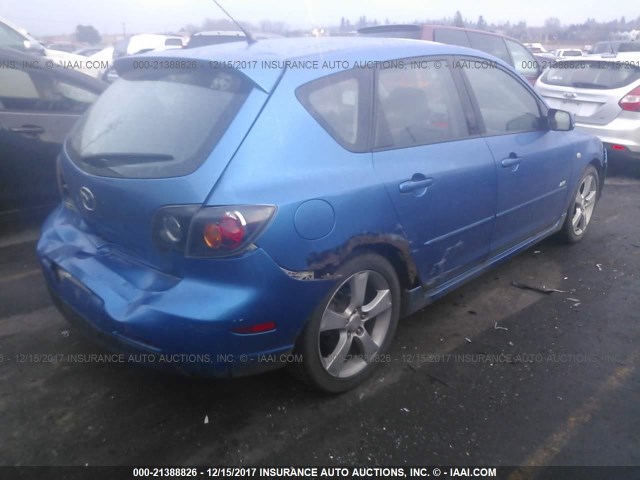 JM1BK343941192284 - 2004 MAZDA 3 HATCHBACK BLUE photo 4