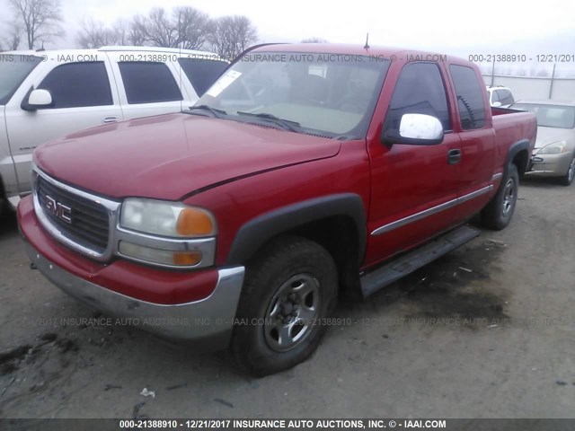 2GTEK19T311226378 - 2001 GMC NEW SIERRA K1500 RED photo 2