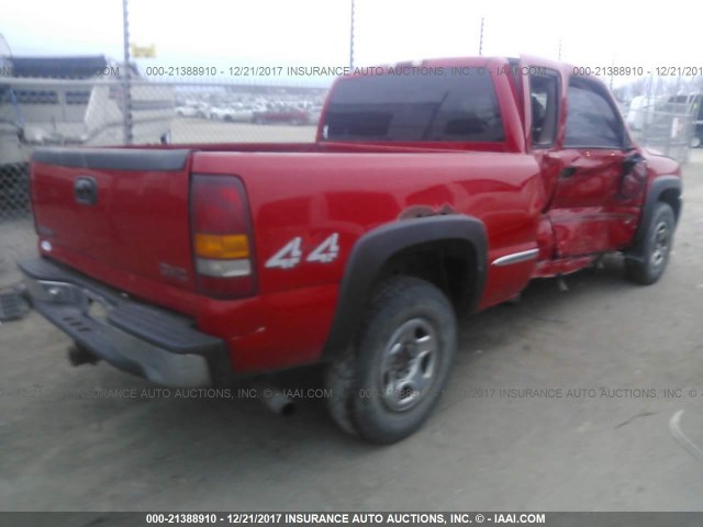 2GTEK19T311226378 - 2001 GMC NEW SIERRA K1500 RED photo 4