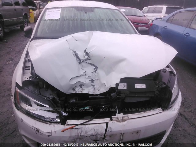 3VW2K7AJ0DM266864 - 2013 VOLKSWAGEN JETTA S 白色 照片 6
