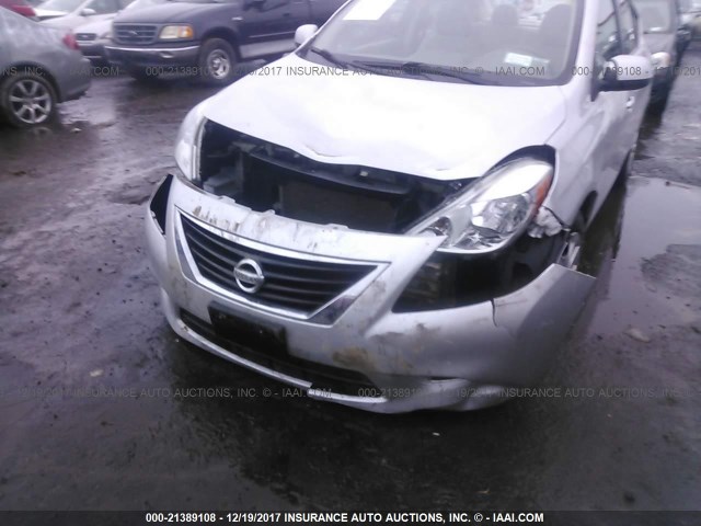 3N1CN7AP8DL865670 - 2013 NISSAN VERSA S/S PLUS/SV/SL SILVER photo 6