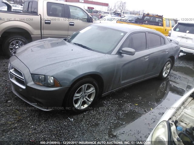 2B3CL3CG9BH577642 - 2011 DODGE CHARGER GRAY photo 2