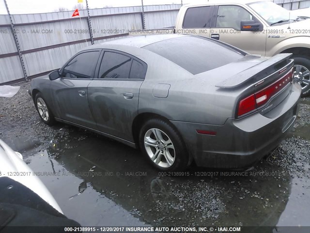 2B3CL3CG9BH577642 - 2011 DODGE CHARGER GRAY photo 3