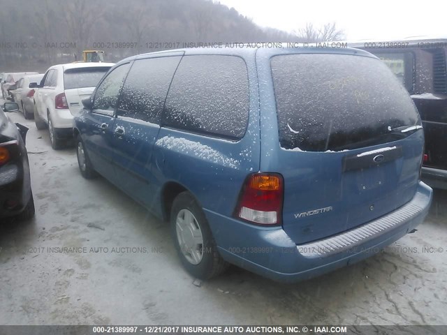 2FMZA50443BA90658 - 2003 FORD WINDSTAR WAGON BLUE photo 3