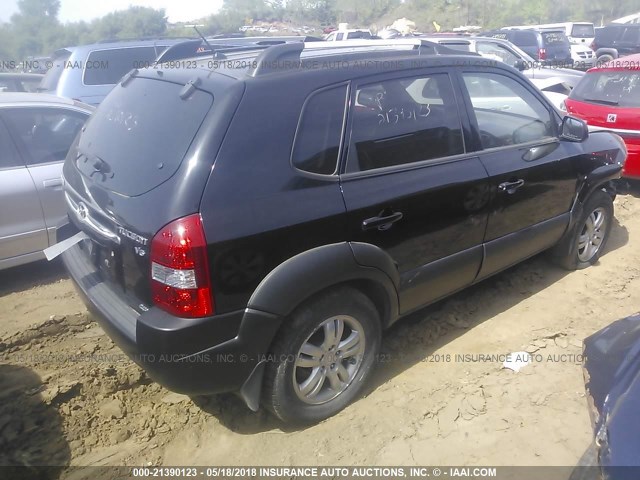 KM8JN72D87U618759 - 2007 HYUNDAI TUCSON SE/LIMITED BLACK photo 4