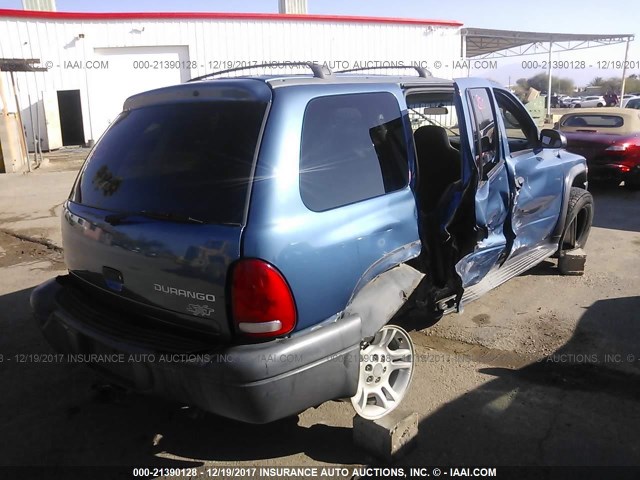 1D4HR38N13F524627 - 2003 DODGE DURANGO SPORT BLUE photo 4