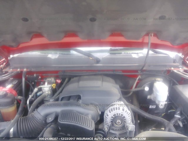 2GCEK19J481233865 - 2008 CHEVROLET SILVERADO K1500 RED photo 10