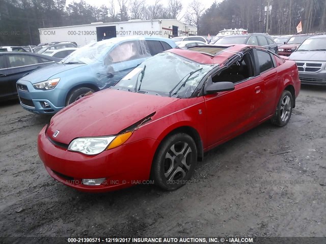 1G8AW12F14Z193068 - 2004 SATURN ION LEVEL 3 RED photo 2