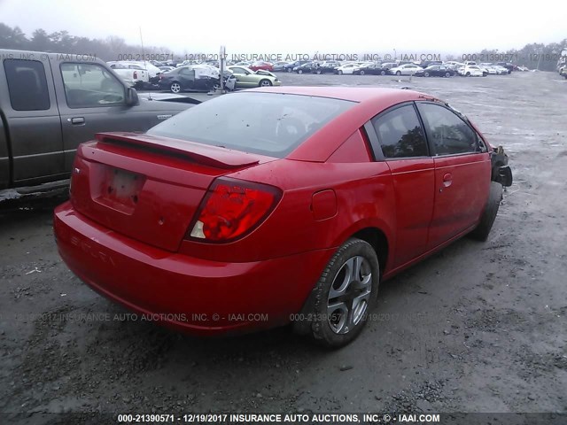 1G8AW12F14Z193068 - 2004 SATURN ION LEVEL 3 RED photo 4