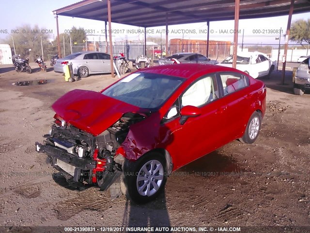 KNADM4A39F6526135 - 2015 KIA RIO LX Կարմիր լուսանկար 2