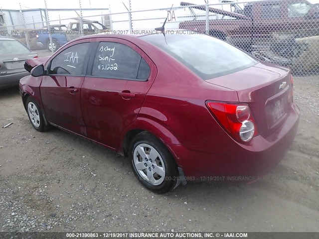 1G1JA5SH3D4131061 - 2013 CHEVROLET SONIC LS წითელი ფოტო 3