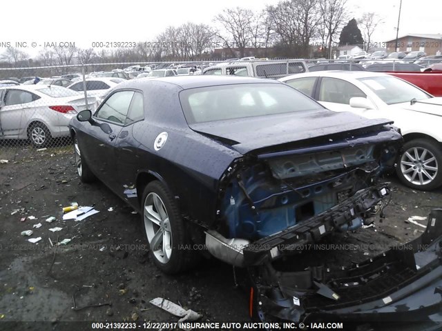 2C3CDZAG8GH245737 - 2016 DODGE CHALLENGER SXT BLUE photo 3