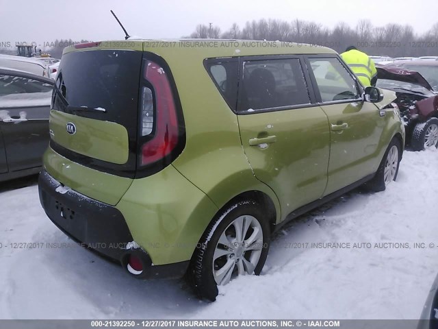 KNDJP3A58E7719135 - 2014 KIA SOUL + GREEN photo 4