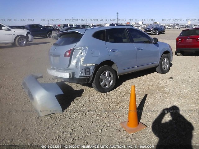 JN8AS5MV4DW126421 - 2013 NISSAN ROGUE S/SV SILVER photo 4