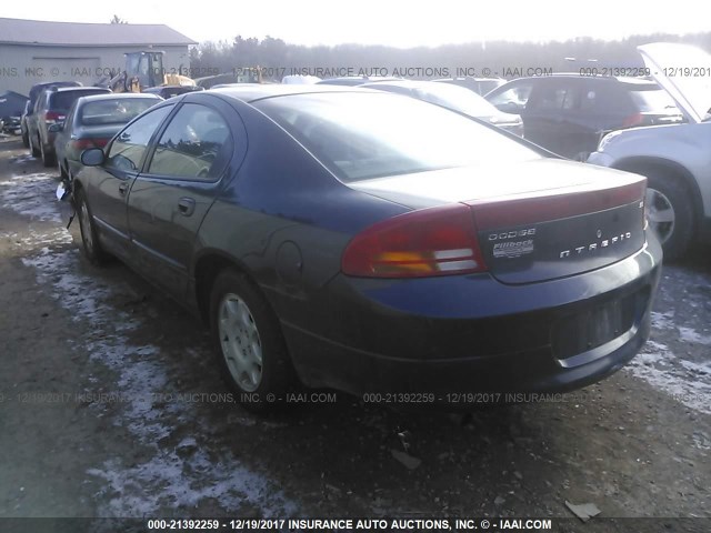 2B3HD46R32H281697 - 2002 DODGE INTREPID SE Dark Blue photo 3