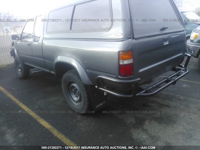 JT4RN13PXL6013847 - 1990 TOYOTA PICKUP 1/2 TON EX LNG WHLBSE DLX GRAY photo 3