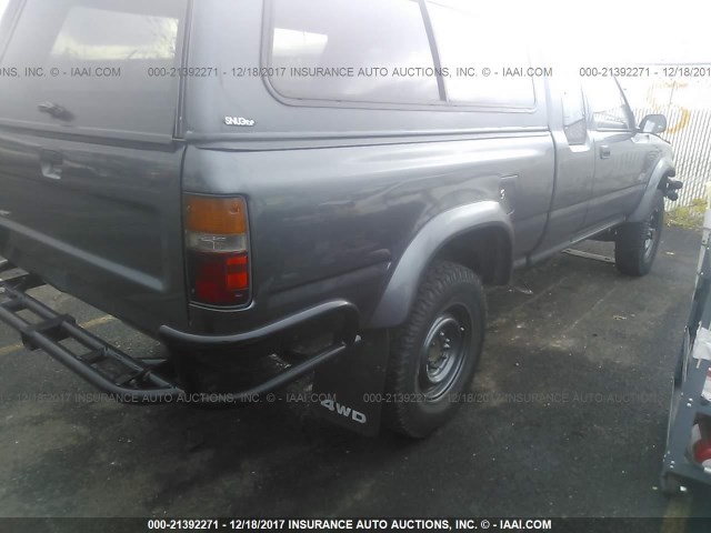 JT4RN13PXL6013847 - 1990 TOYOTA PICKUP 1/2 TON EX LNG WHLBSE DLX GRAY photo 4