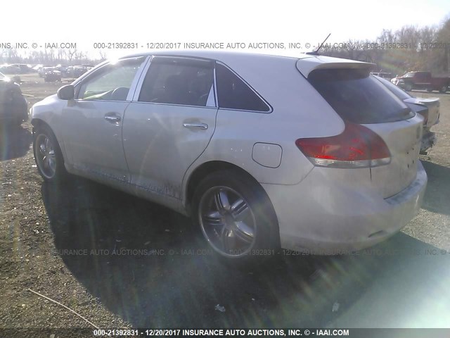 4T3ZE11A79U018879 - 2009 TOYOTA VENZA WHITE photo 3