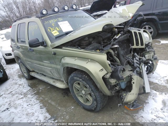 1J4GL38K42W332630 - 2002 JEEP LIBERTY RENEGADE GREEN photo 1