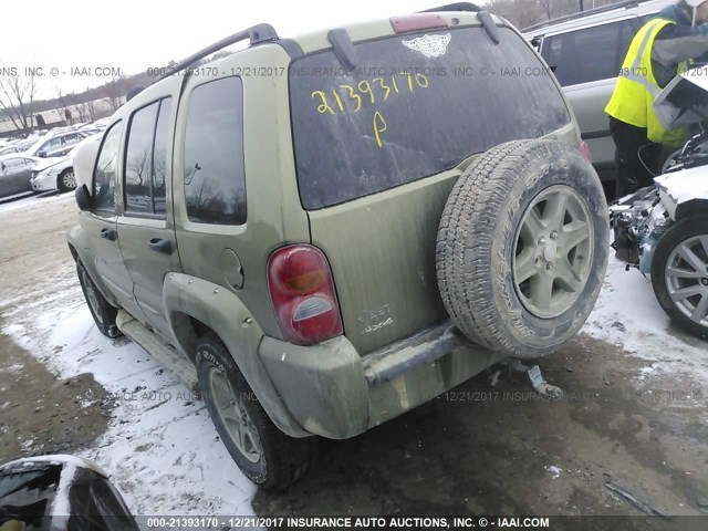 1J4GL38K42W332630 - 2002 JEEP LIBERTY RENEGADE GREEN photo 3